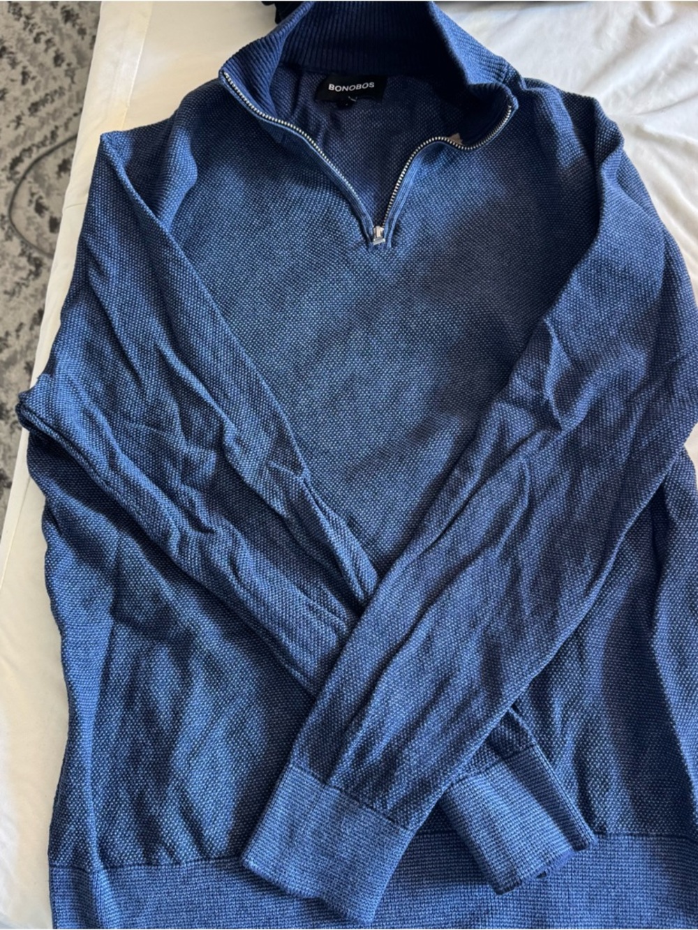 Bonobos Men’s Navy 1/4 Zip Knit Sweater